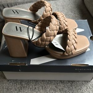 Worthington dark tan sandal heels